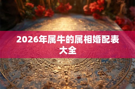 2026年属牛的属相婚配表大全