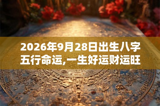 2026年9月28日出生八字五行命运,一生好运财运旺