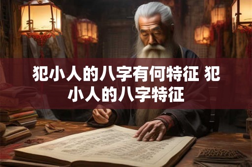 犯小人的八字有何特征 犯小人的八字特征