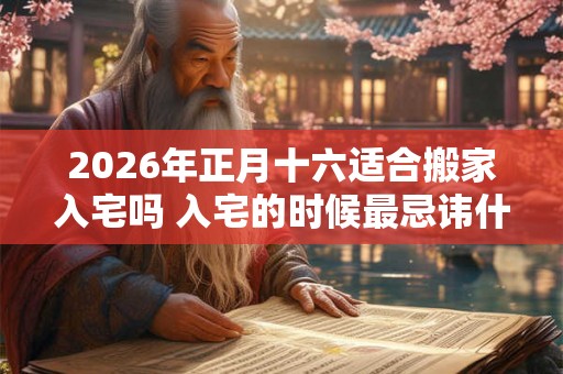 2026年正月十六适合搬家入宅吗 入宅的时候最忌讳什么