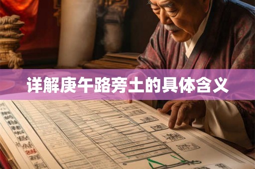 详解庚午路旁土的具体含义