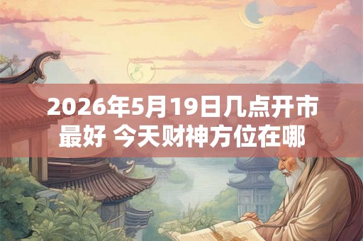 2026年5月19日几点开市最好 今天财神方位在哪