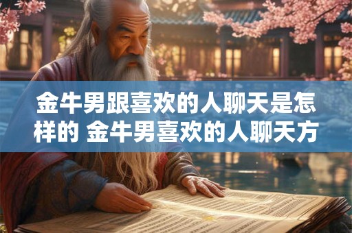 金牛男跟喜欢的人聊天是怎样的 金牛男喜欢的人聊天方式 金牛男跟喜欢的人聊天是怎样的 金牛男喜欢的人聊天方式