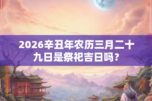 2026辛丑年农历三月二十九日是祭祀吉日吗? 2026辛丑年农历三月二十九日是祭祀吉日吗?