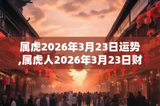属虎2026年3月23日运势,属虎人2026年3月23日财运,生肖虎2026年3月23日运势