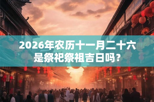 2026年农历十一月二十六是祭祀祭祖吉日吗？