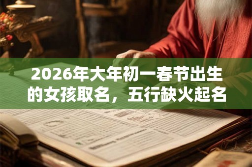 2026年大年初一春节出生的女孩取名，五行缺火起名大全