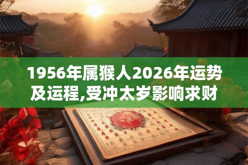 1956年属猴人2026年运势及运程,受冲太岁影响求财不顺