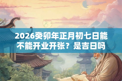 2026癸卯年正月初七日能不能开业开张？是吉日吗