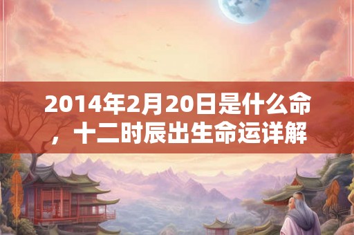 2014年2月20日是什么命，十二时辰出生命运详解
