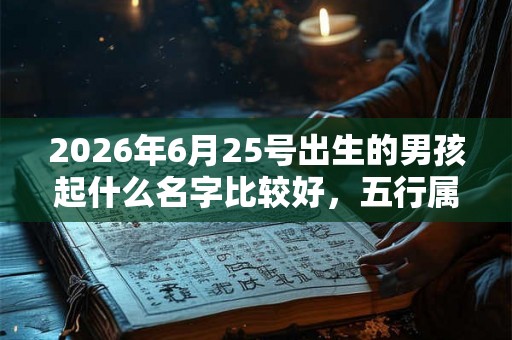 2026年6月25号出生的男孩起什么名字比较好,五行属什么 2026年6月25号出生的男孩起什么名字比较好,五行属什么