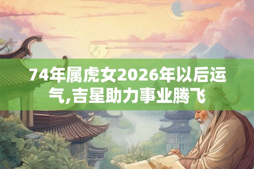 74年属虎女2026年以后运气,吉星助力事业腾飞 74年属虎女2026年以后运气,吉星助力事业腾飞
