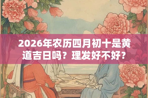2026年农历四月初十是黄道吉日吗？理发好不好？