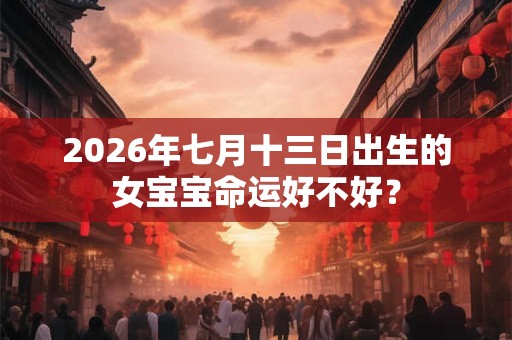 2026年七月十三日出生的女宝宝命运好不好？
