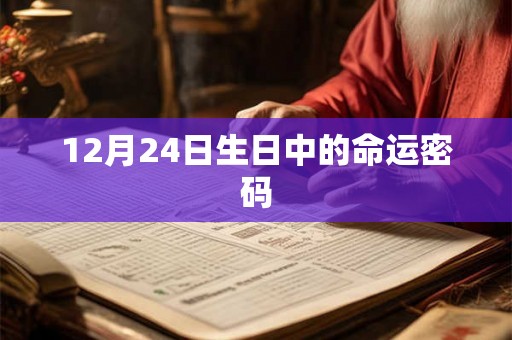 12月24日生日中的命运密码