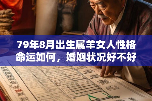 79年8月出生属羊女人性格命运如何，婚姻状况好不好？