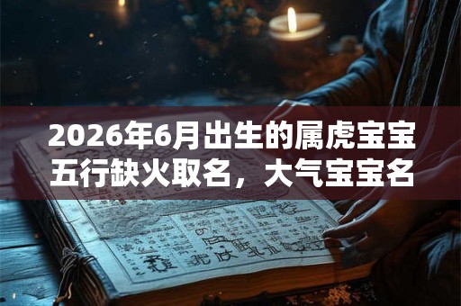 2026年6月出生的属虎宝宝五行缺火取名，大气宝宝名字