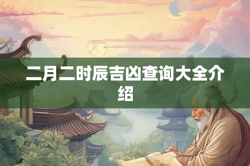 二月二时辰吉凶查询大全介绍