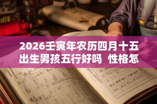 2026壬寅年农历四月十五出生男孩五行好吗  性格怎么样