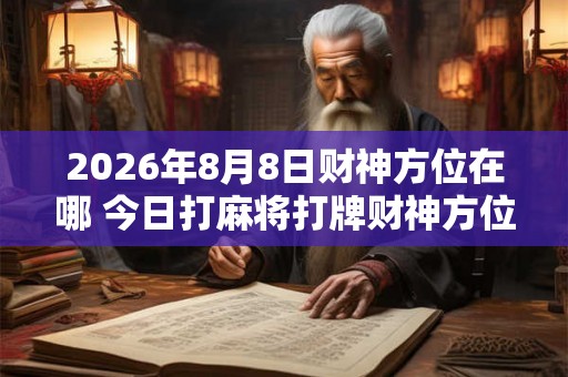 2026年8月8日财神方位在哪 今日打麻将打牌财神方位