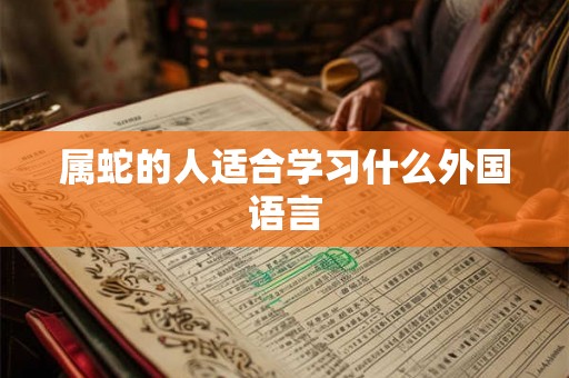 属蛇的人适合学习什么外国语言