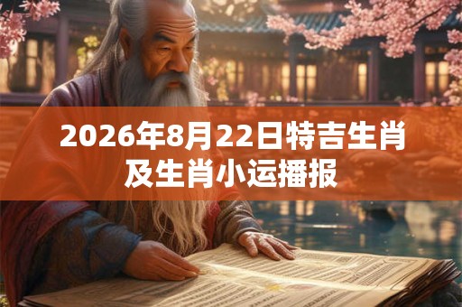 2026年8月22日特吉生肖及生肖小运播报 2026年8月22日特吉生肖及生肖小运播报