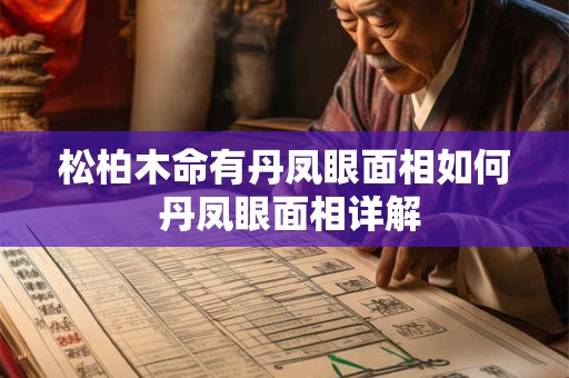 松柏木命有丹凤眼面相如何 丹凤眼面相详解