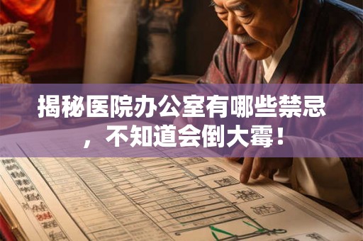 揭秘医院办公室有哪些禁忌,不知道会倒大霉! 揭秘医院办公室有哪些禁忌,不知道会倒大霉!