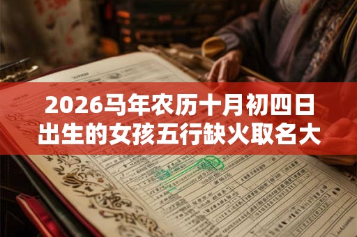 2026马年农历十月初四日出生的女孩五行缺火取名大全