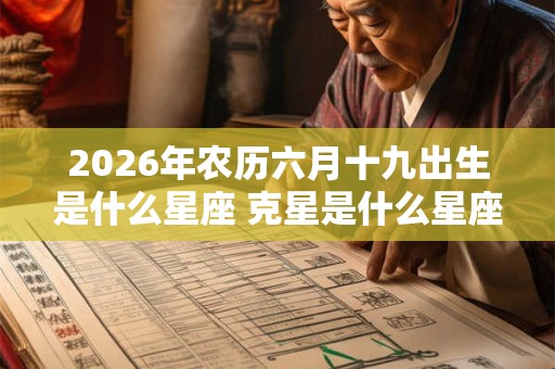 2026年农历六月十九出生是什么星座 克星是什么星座 2026年农历六月十九出生是什么星座 克星是什么星座