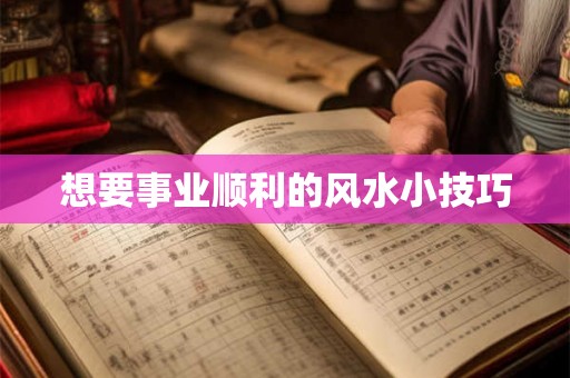 想要事业顺利的风水小技巧 想要事业顺利的风水小技巧