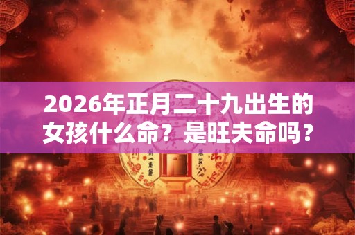 2026年正月二十九出生的女孩什么命?是旺夫命吗? 2026年正月二十九出生的女孩什么命?是旺夫命吗?