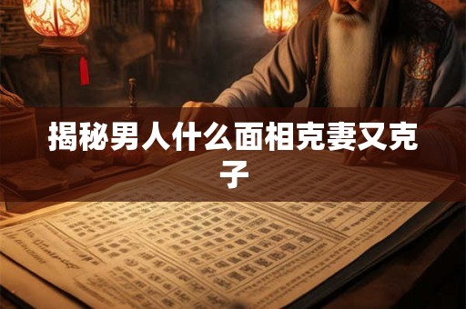 揭秘男人什么面相克妻又克子