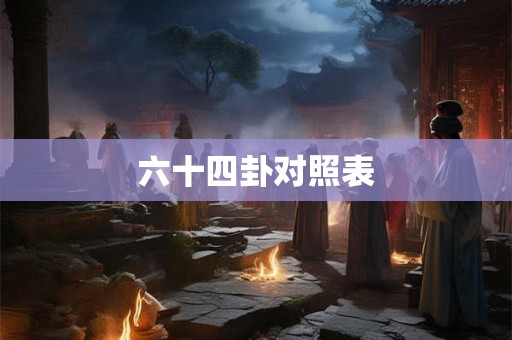 六十四卦对照表