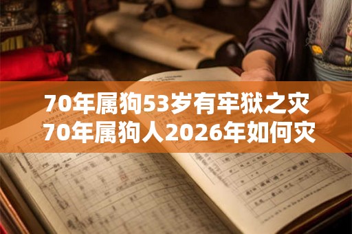 70年属狗53岁有牢狱之灾 70年属狗人2026年如何灾