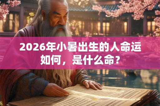 2026年小暑出生的人命运如何，是什么命？