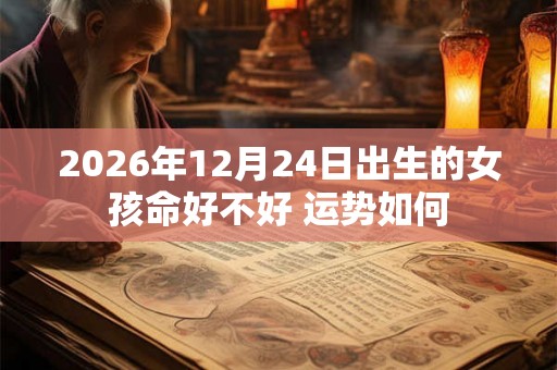 2026年12月24日出生的女孩命好不好 运势如何