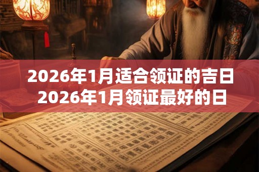 2026年1月适合领证的吉日 2026年1月领证最好的日子