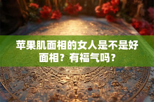 苹果肌面相的女人是不是好面相?有福气吗? 苹果肌面相的女人是不是好面相?有福气吗?
