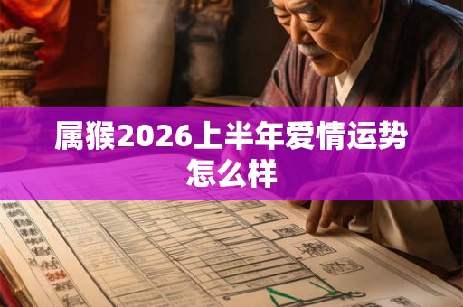 属猴2026上半年爱情运势怎么样