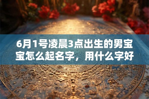 6月1号凌晨3点出生的男宝宝怎么起名字，用什么字好