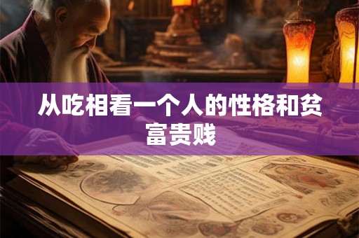 从吃相看一个人的性格和贫富贵贱