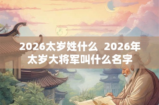 2026太岁姓什么  2026年太岁大将军叫什么名字