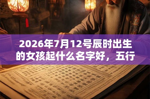 2026年7月12号辰时出生的女孩起什么名字好，五行是什么？