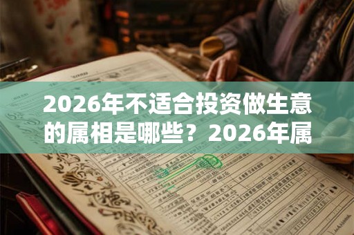 2026年不适合投资做生意的属相是哪些?2026年属兔本命年适合做什么? 2026年不适合投资做生意的属相是哪些?2026年属兔本命年适合做什么?