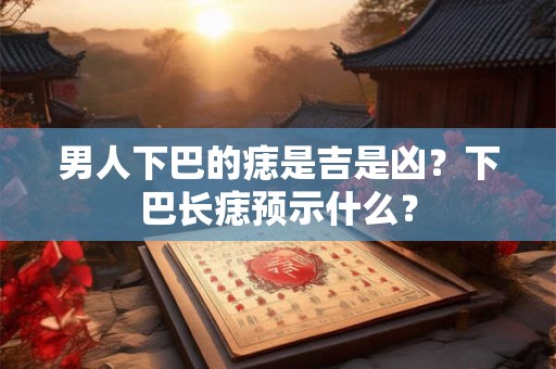 男人下巴的痣是吉是凶?下巴长痣预示什么? 男人下巴的痣是吉是凶?下巴长痣预示什么?