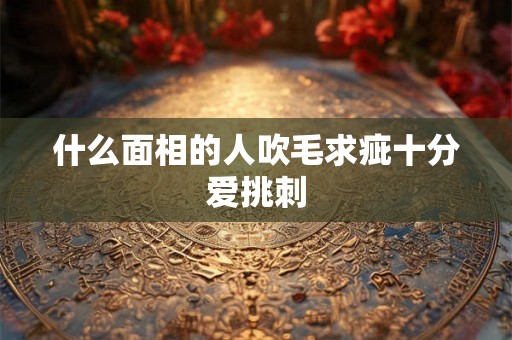 什么面相的人吹毛求疵十分爱挑刺