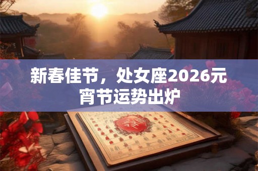新春佳节，处女座2026元宵节运势出炉
