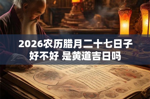 2026农历腊月二十七日子好不好 是黄道吉日吗