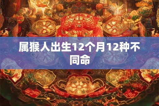 属猴人出生12个月12种不同命